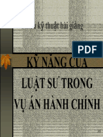 Bài giảng Kỹ năng của luật sư trong vụ án hành chính