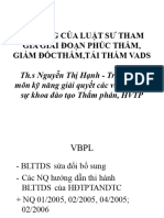 Bài Giảng Kỹ Năng Của Luật Sư Tham Gia Giai Đoạn Phúc Thẩm, Giám Đốc Thẩm, Tái Thẩm Vụ Án Dân Sự