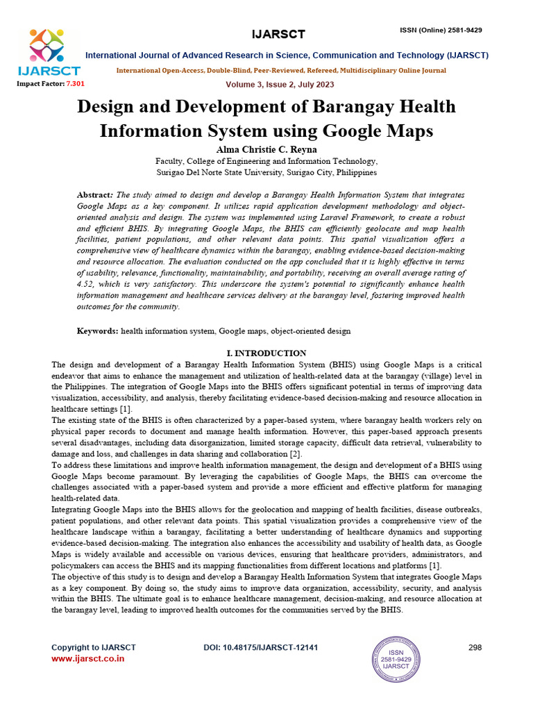 Paper 12141 | PDF | Health Informatics | Geographic Information System
