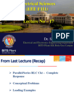 Electrical Sciences (EEE F111) : Dr. Sudeep Baudha