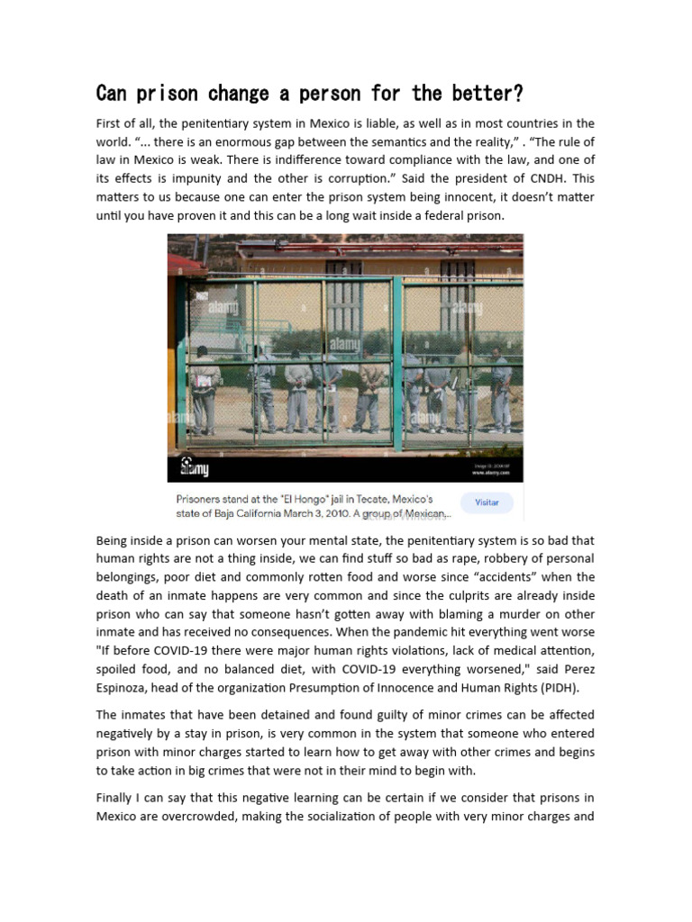 Impact of Mexican Prisons on Inmates | PDF | Prison | Crimes