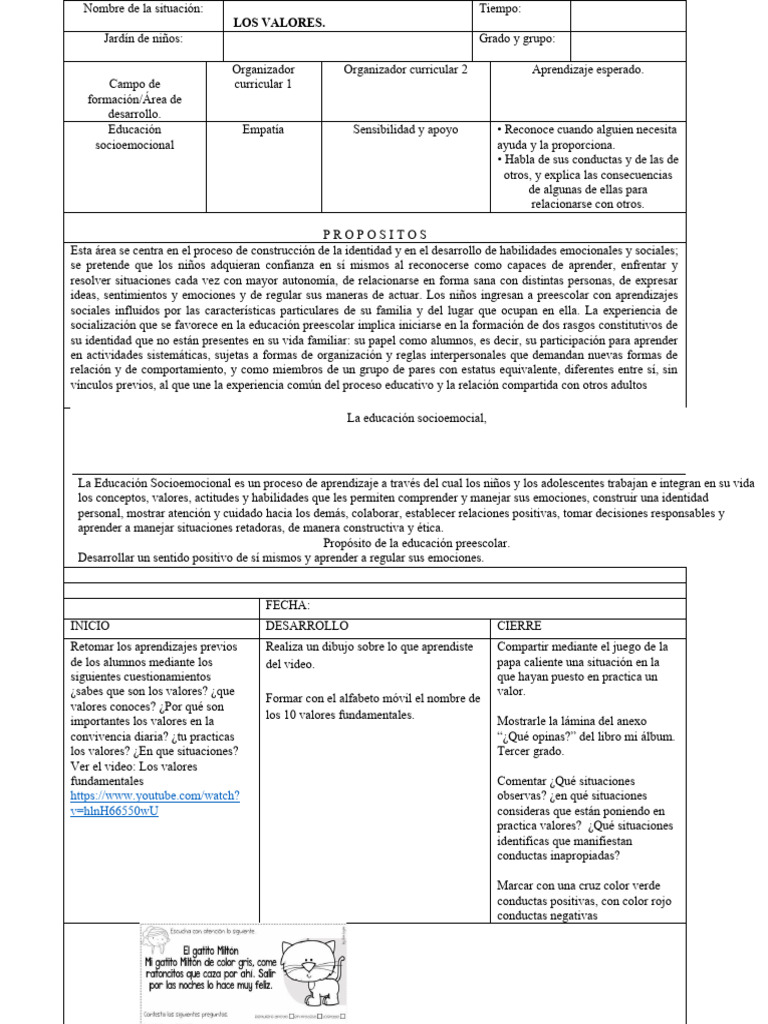 Aprendemos Sobre Los Valores | PDF | Aprendizaje | Educación de la ...
