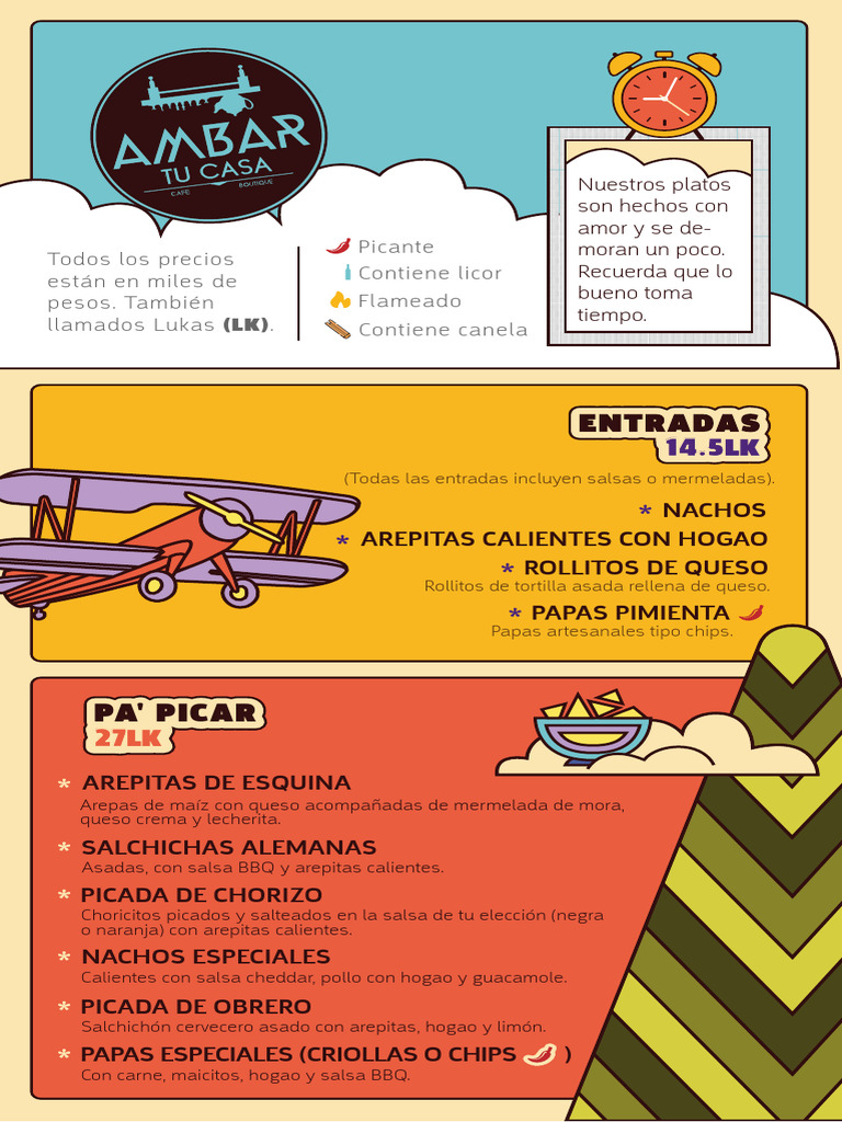 Menú del Restaurante Ámbar Bocarriba | PDF | Ron | Helado