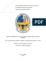 Propuesta de Modificacion de La Ley No