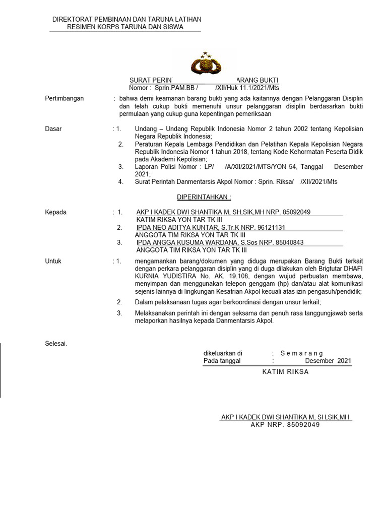 Sprin Sita BB | PDF | Ilmu Sosial