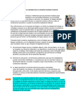 El TRABAJO Y SU CONTRIBUCION A LA DIGNIDAD HUMANA EN IBAGUÉ