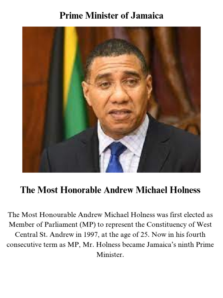 Prime Minister of Jamaica | PDF
