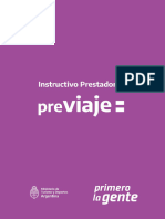 Instructivo Prestadores Previaje