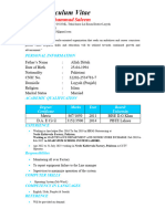 Curriculum Vitae: Muhammad Saleem