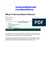 Sociocultural Theory