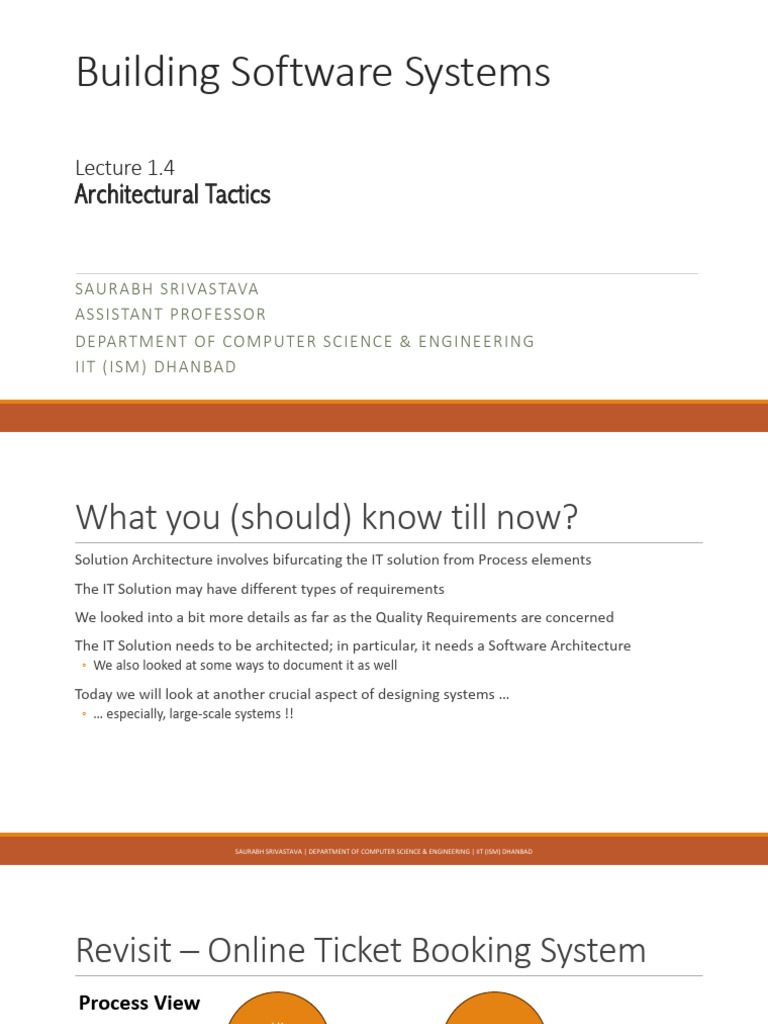 Architectural Tactics in Software Design | PDF | Databases | Server ...