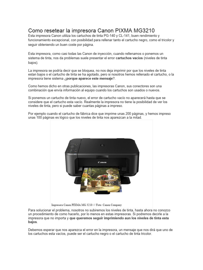 reset canon mg3010 gratis