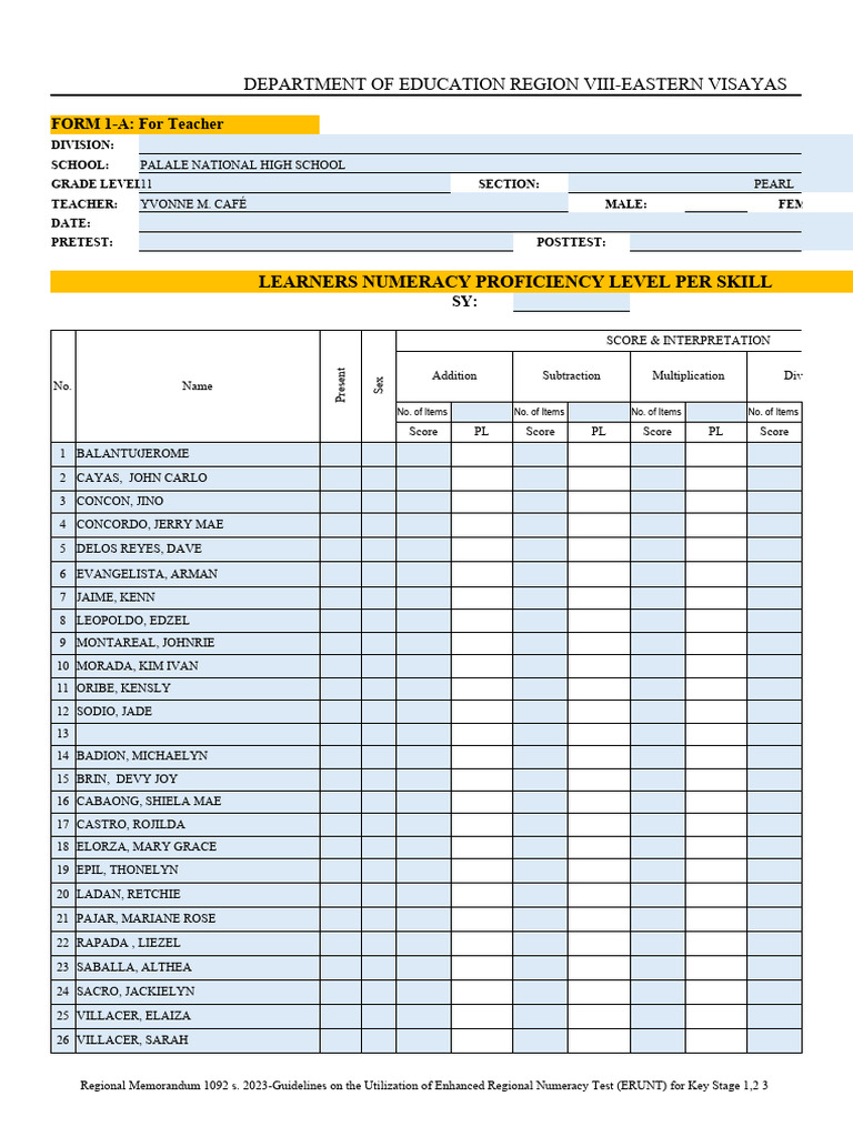 ERUNT Guidelines for Key Stage 1-3 | PDF | Science | Learning Methods