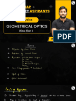 Geometrical Optics (One Shot) - Class Notes - NEET Mind Map
