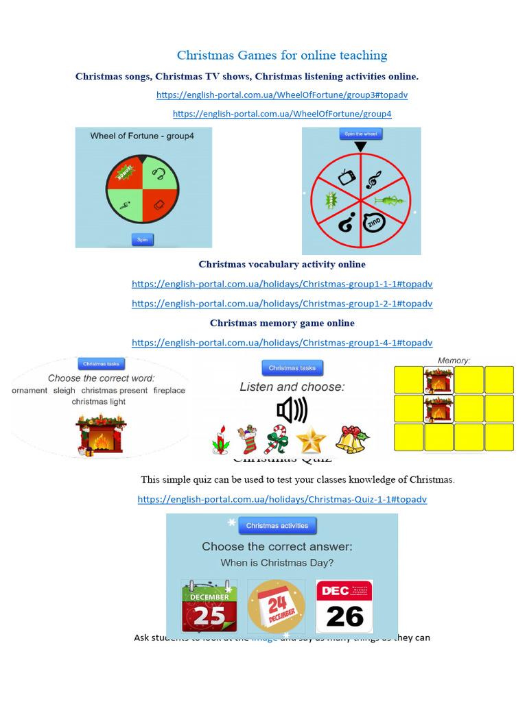 Christmas Games For Online Meetings