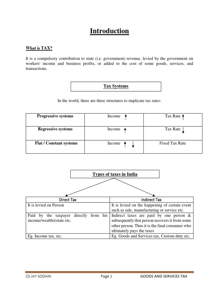 Overview of Goods and Services Tax | PDF | Taxes | Indirect Tax
