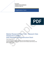 MRFF 2023 Research Data Infrastructure Sample Application Form PDF