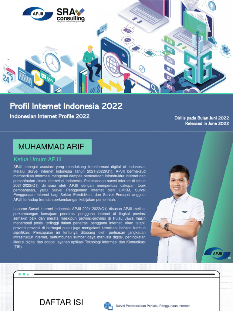 Profil Internet Indonesia 2022 - APJII | PDF