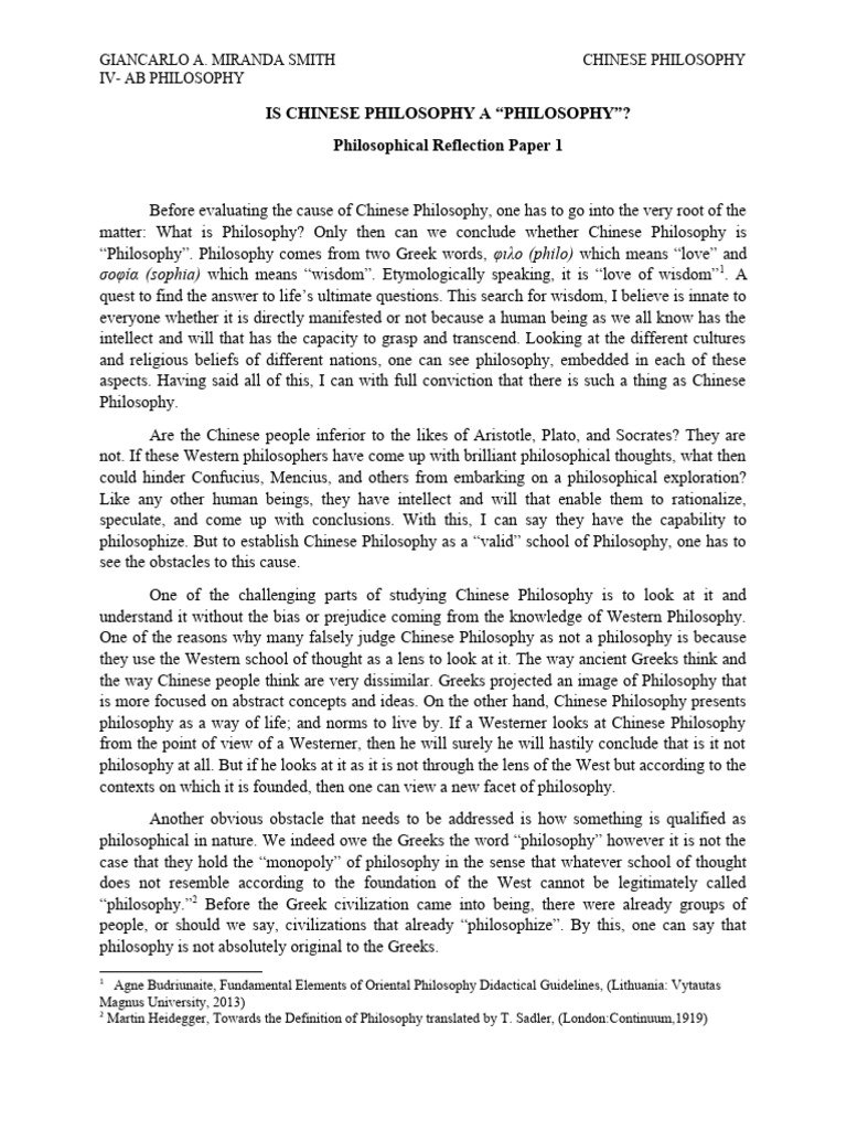 Before Evaluating The Cause of Chinese Philosophy | PDF