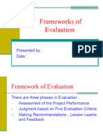 Lesson 19 Framework of Evaluation
