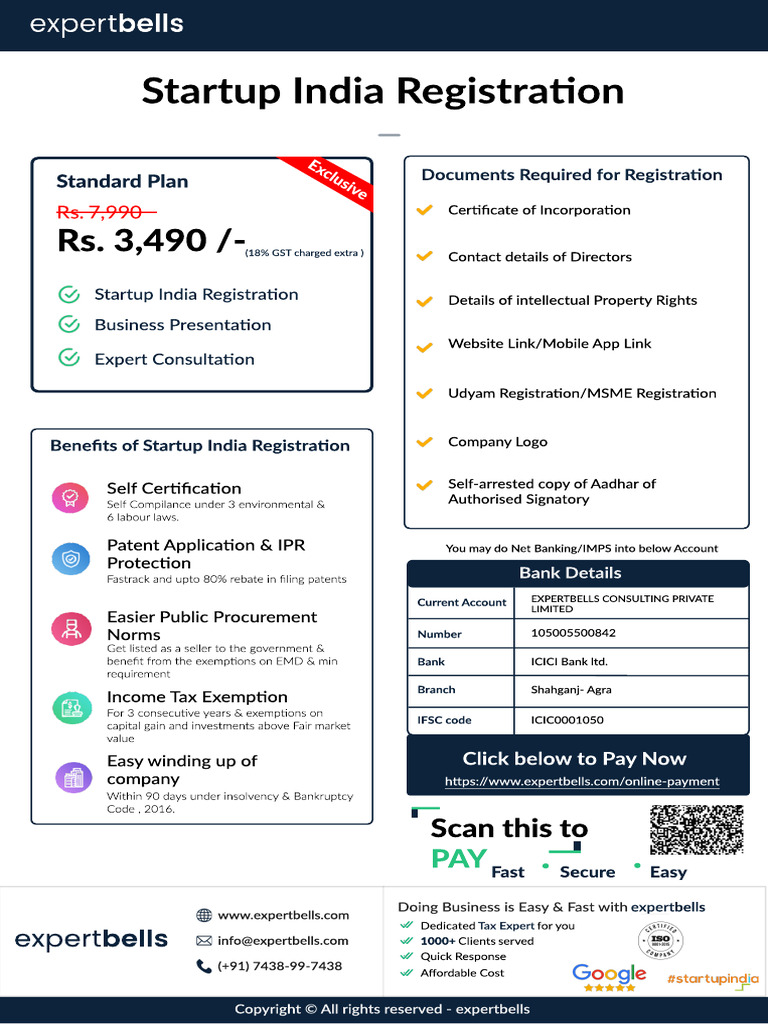 Startup India Registration | PDF | Intellectual Property | Bankruptcy