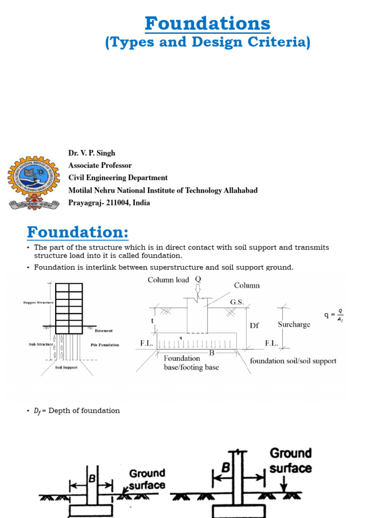Foundation Types and Design Criteria | PDF | Foundation (Engineering ...