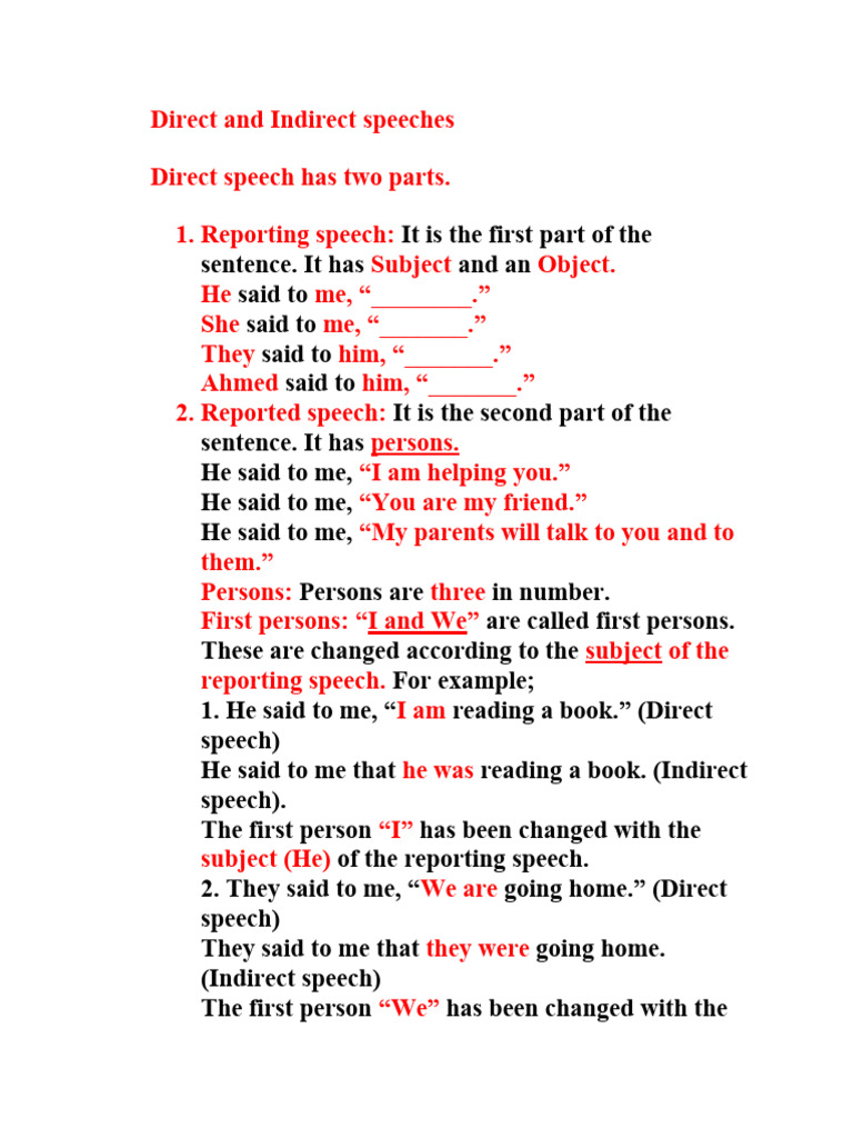 Direct and Indirect | PDF | Grammatical Tense | Syntax