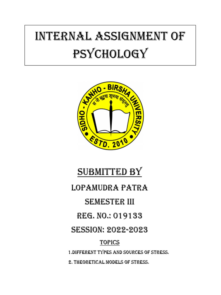 Internal Assignment Sem3 PDF | PDF | Stress (Biology) | Fight Or Flight ...