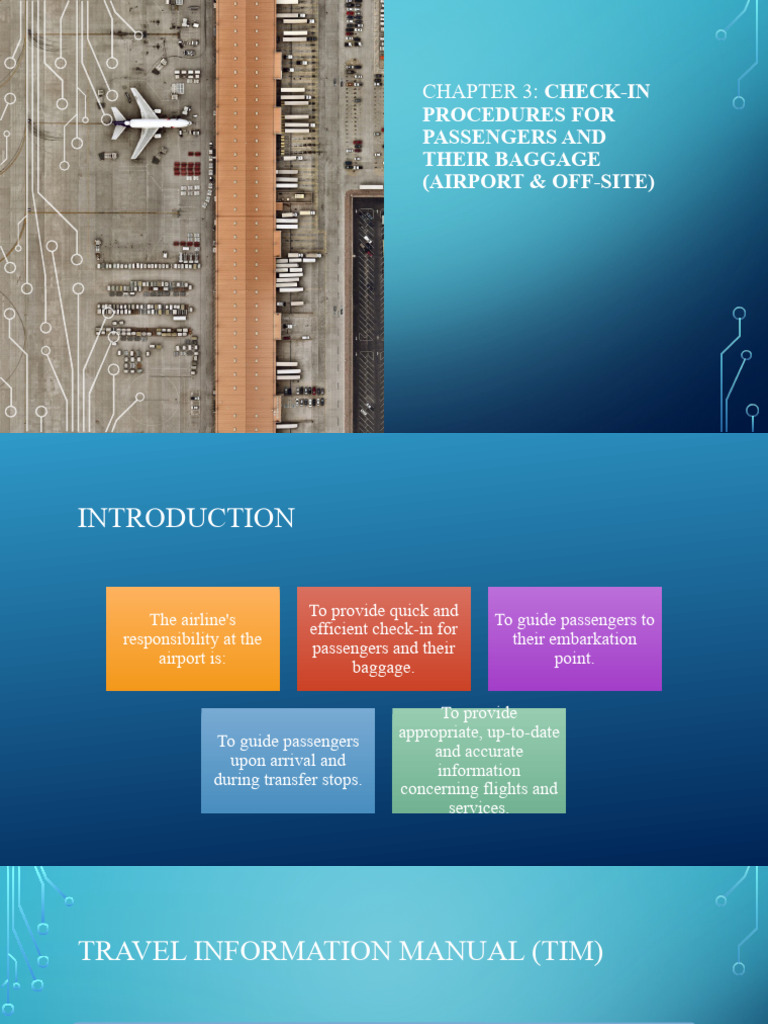 CHAPTER 3 CheckIn Procedures For Pax and Baggage Updated Download