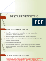 Descriptive Writing