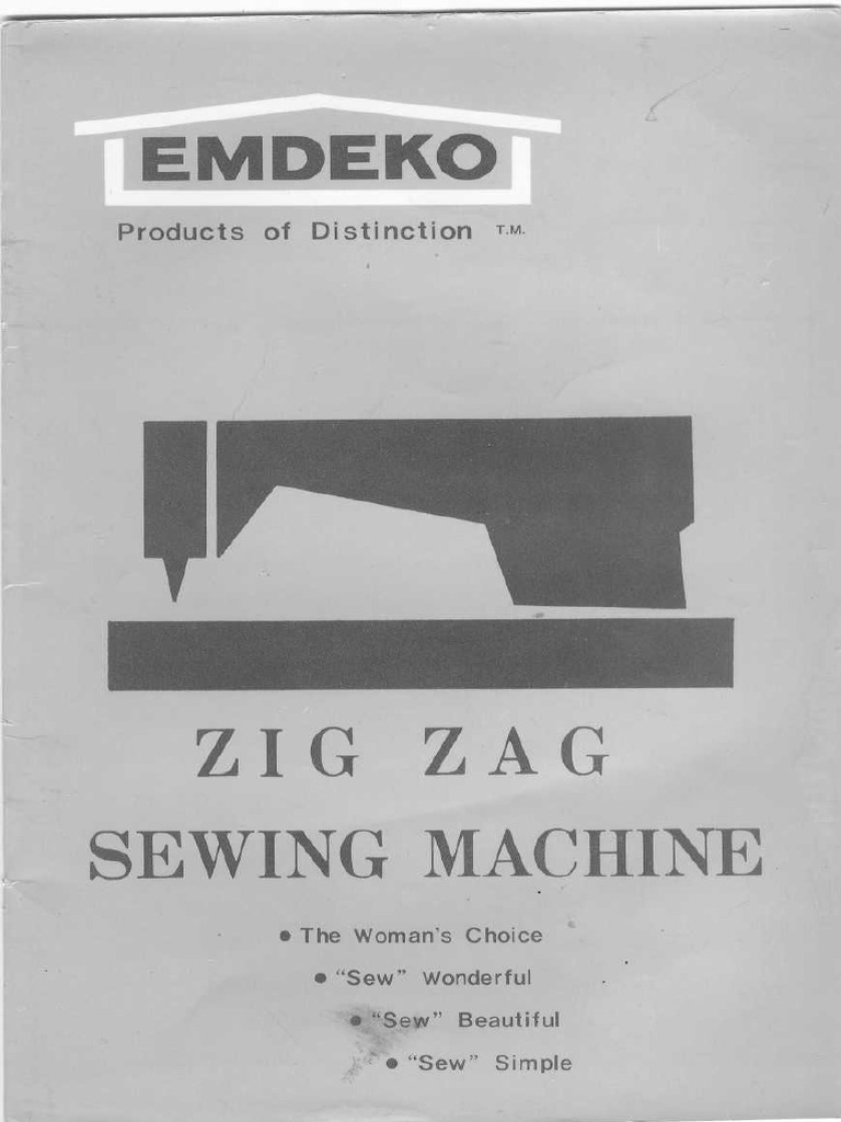 Emdeko JA21 (Variation) Sewing Machine Instruction Manual Download