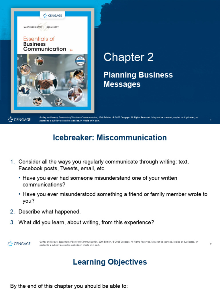 Planning Effective Business Messages | PDF | Communication | Nonverbal ...