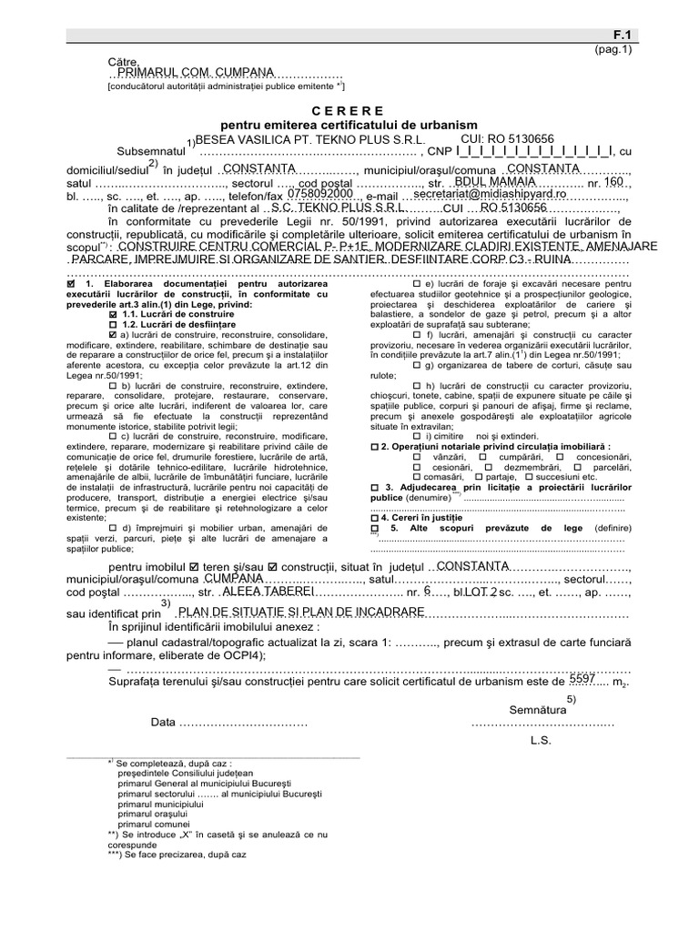 Cerere C.U. | PDF