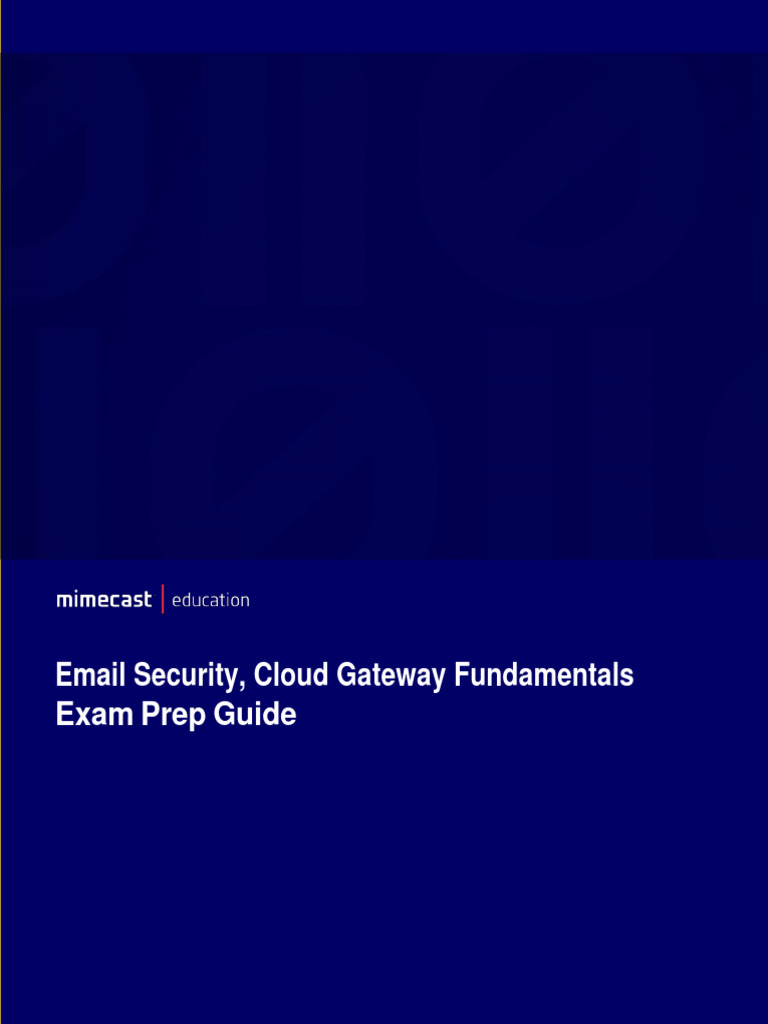 Email Security Cloud Gateway Fundamentals Exam Prep Guide Pdf