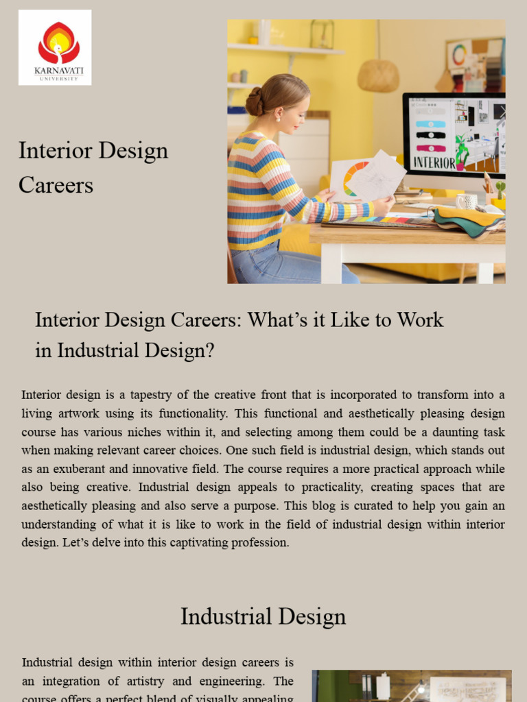 Interior Design Careers What's It Like To Work in Industrial Design | PDF