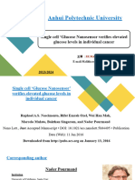 Single Cell Glucose Nanosensor Verifies Elevated Glucose Levels in Individual Cancer