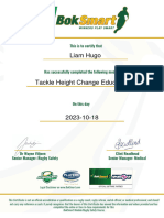 Tackle Height Change Education Certificate