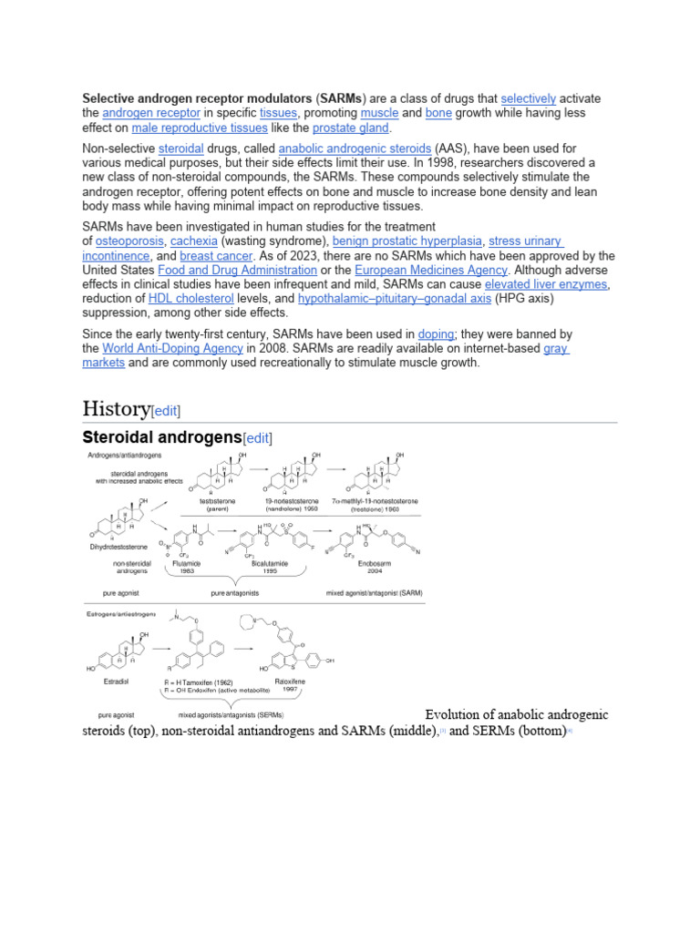 SARMs Basics | Download Free PDF | Androgen | Testosterone