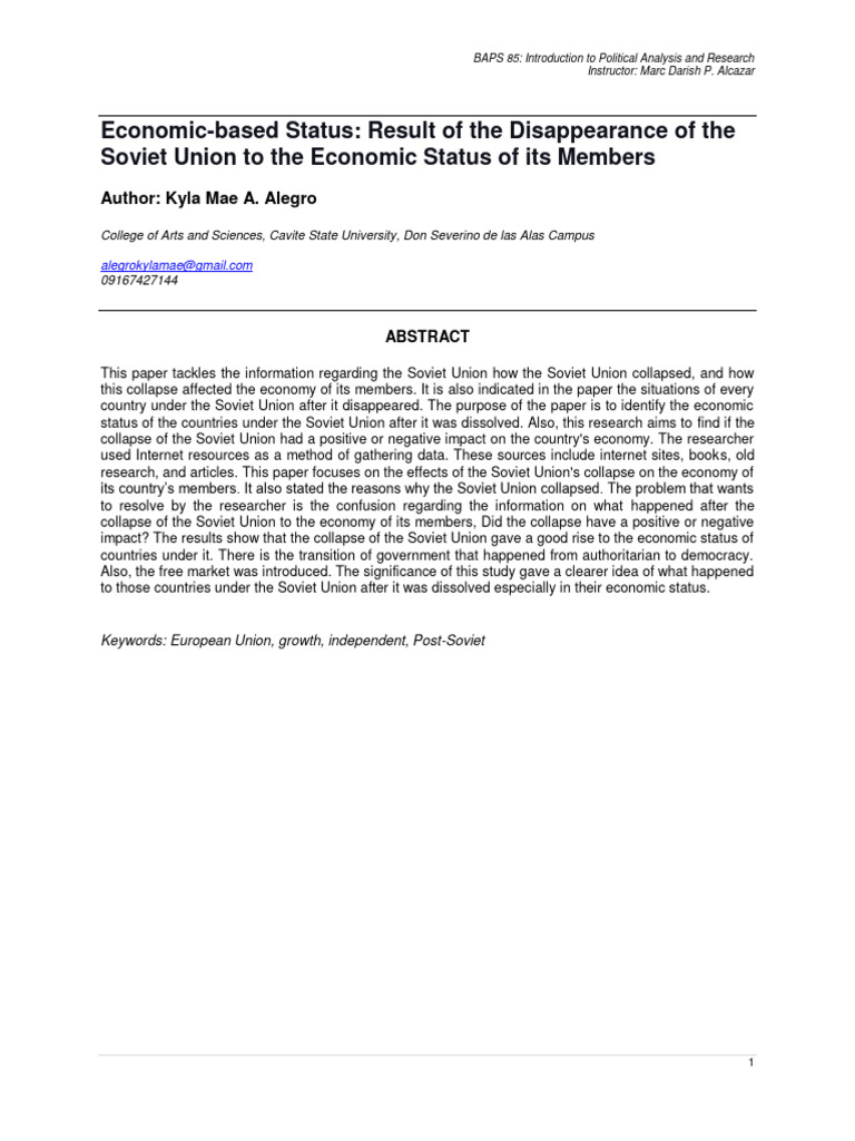 Caase Study - Soviet Union | PDF | Soviet Union | World Politics