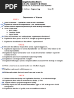 Question Bank Software Engineering