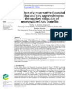 The Effect of Conservative Financial Reporting & Tax Aggressiveness (Q2-H2)