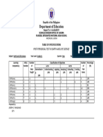 Table of Specifications G11EarthLifeScience