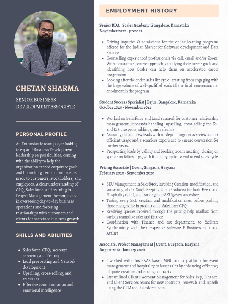 Chetan Sharma Resume | PDF | Business | Business Economics