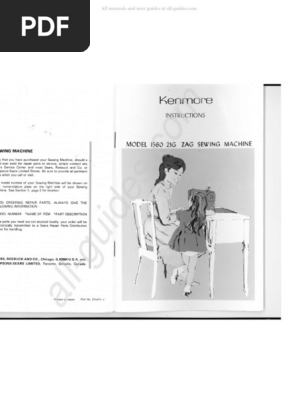 Kenmore 158.1560 Sewing Machine Instruction Manual | PDF