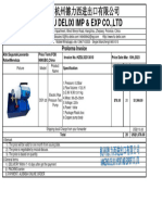 Hangzhou Delixi Imp & Exp Co.,Ltd: Proforma Invoice