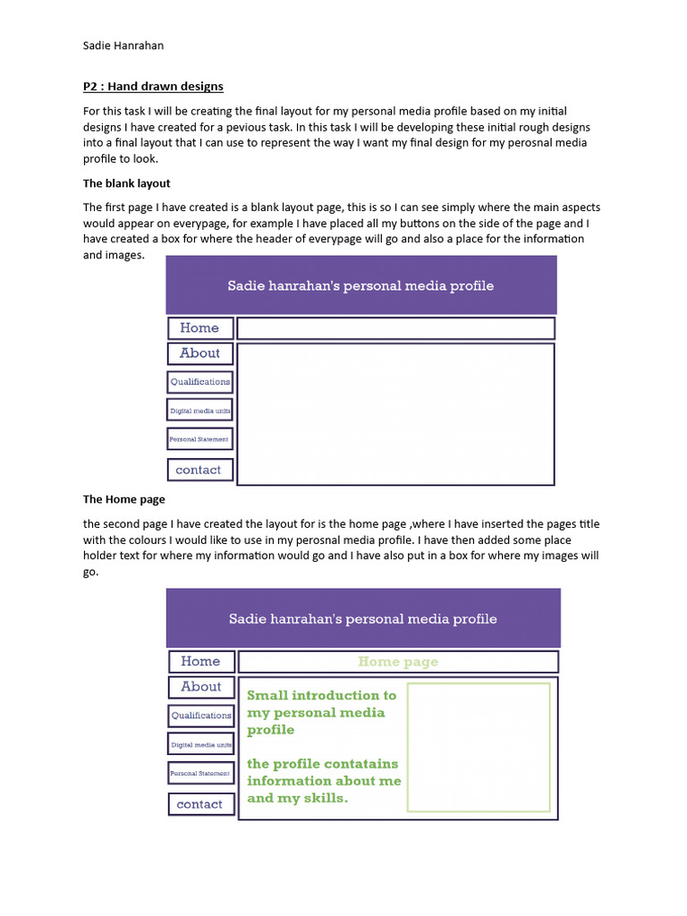 Personal Media Profile Layout Design | PDF | Communication | Cyberspace