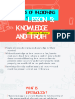 Lesson 5 Knowledge and Truth Hand Outs
