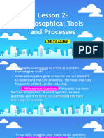 Lesson 2 Philosophical Tools and Processes Hand Outs