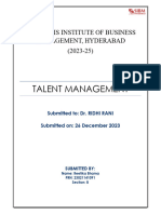 Talent Management: Symbiosis Institute of Business Management, Hyderabad (2023-25)
