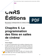 Économies Contemporaines Du Cinéma en Europe - Chapitre 5. La Programmation Des Films en Salles de Cinéma - CNRS Éditions